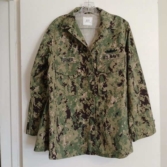 U.S. Navy Type III Size Small Regular Camo Maternity Blouse Working Uniform - Picture 2 of 6